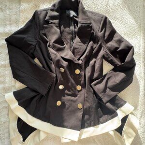 80s Style Peplum Blazer and Skirt Suit Set Eloquii